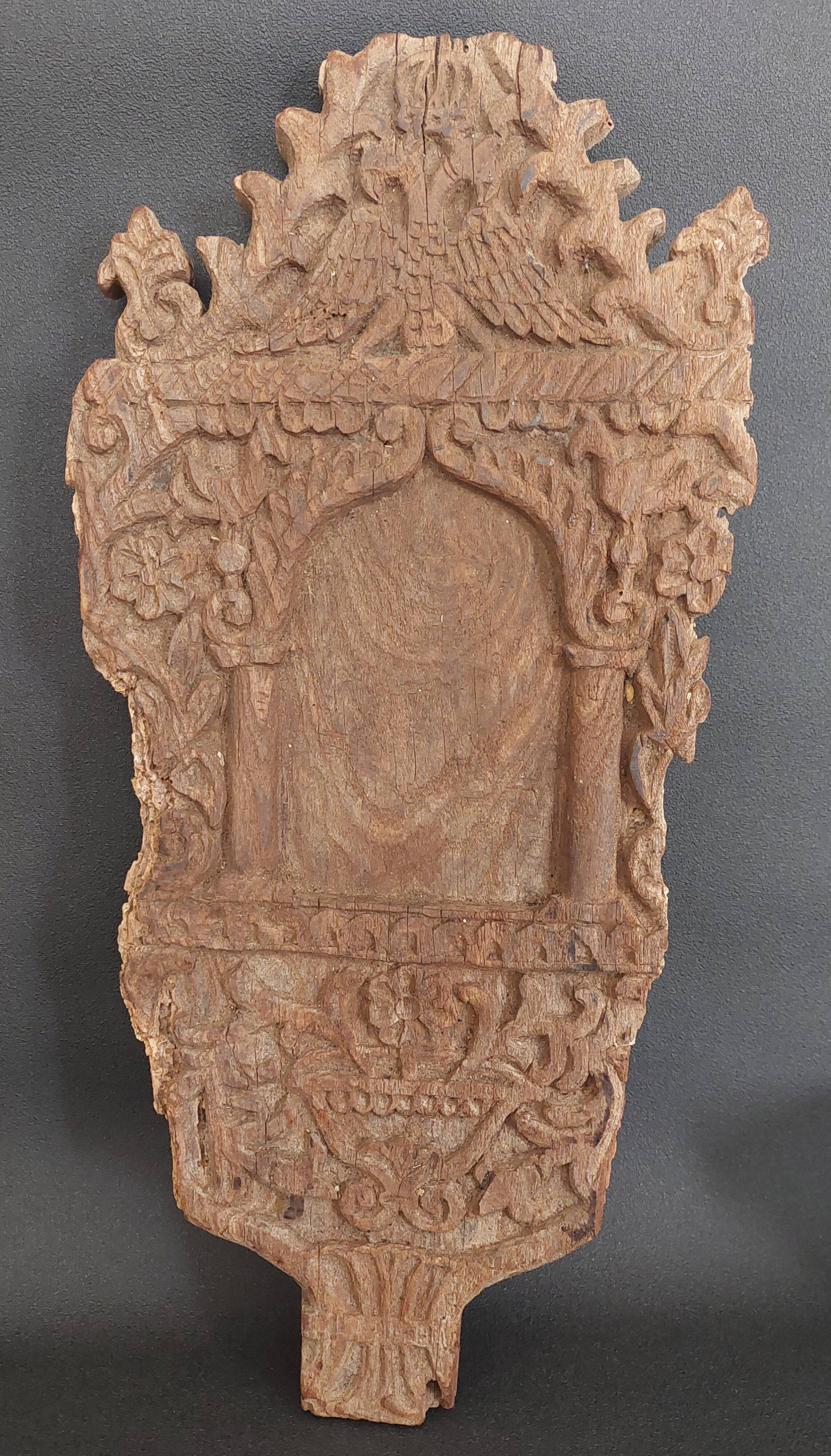 18th century carved wooden panel from Eastern Europe