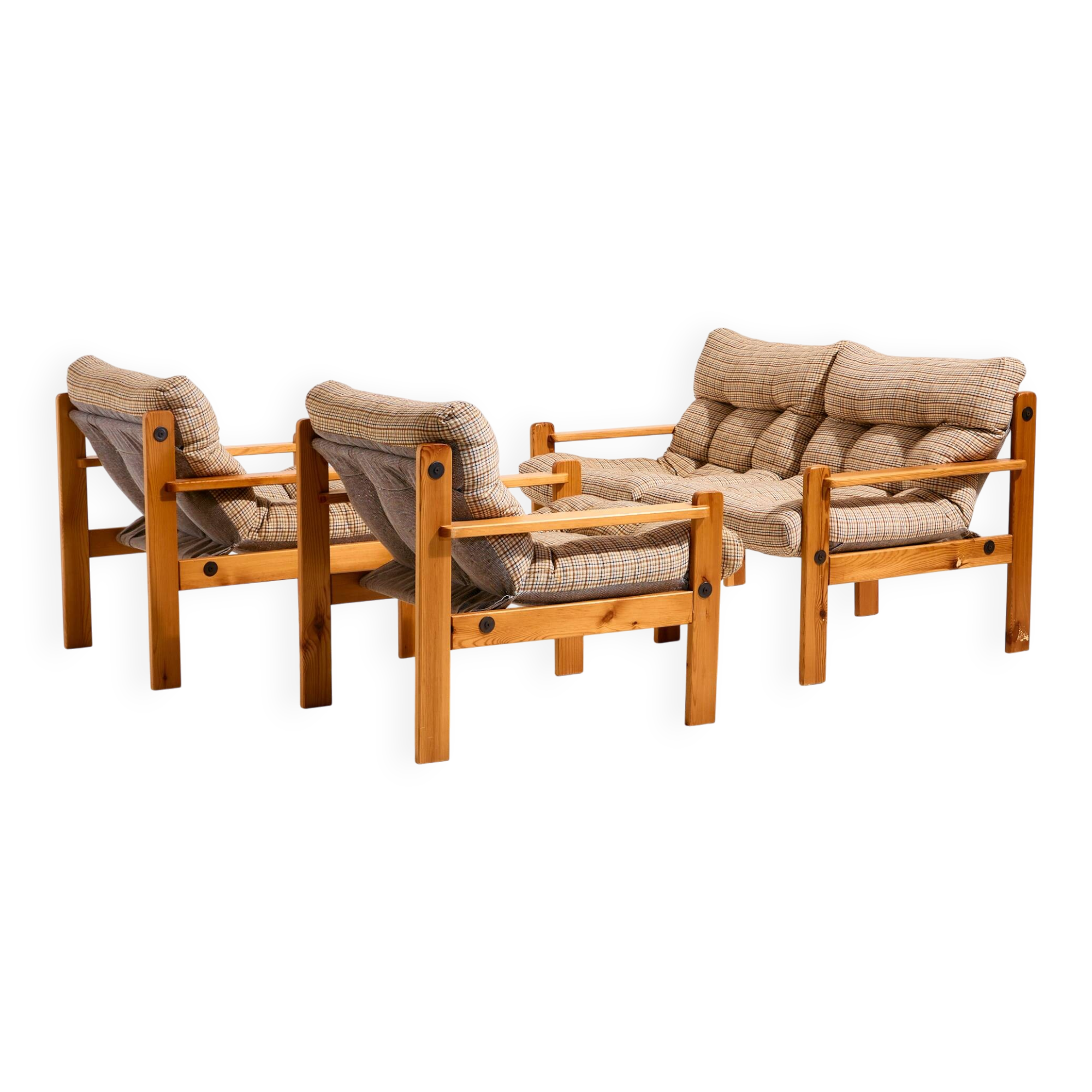 Upholstered sofa set, Set of 3