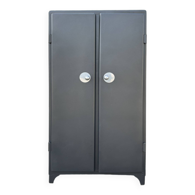 Armoire de cuisine en métal, poignées boule, années 50