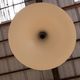 Vintage tulip hanging lamp in black metal and copper