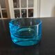 turquoise glass ashtray 1970