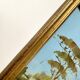 Huile 1950 mise sous verr, cadre bois doré