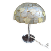 Lampe en nacre et plexiglas années 70