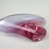 1960s Art Glass Bowl by Glass Designer Miloslav Klinger, Czechoslovakia