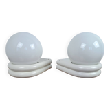 Pair of space age 80s Decotec wall lights