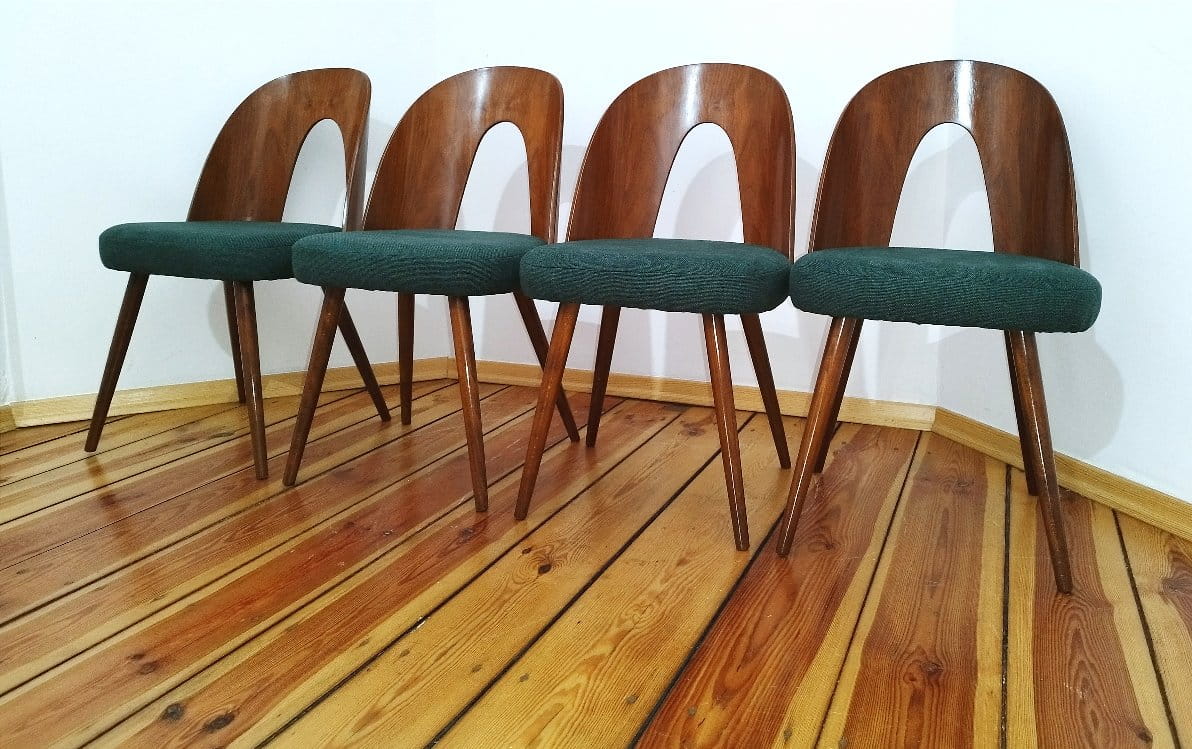 Set of four chairs, designed by A. Suman, Tatra Nabytok, Czechoslovakia, 60s