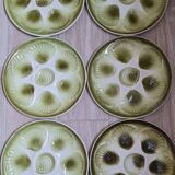 6 assiettes à huîtres 60'