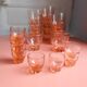 Set of pink glasses