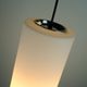 Glashuette Limburg pendant light white cylindrical glass shade and chrome 1970s - 2 available