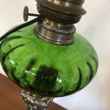 Electrified green kerosene lamp