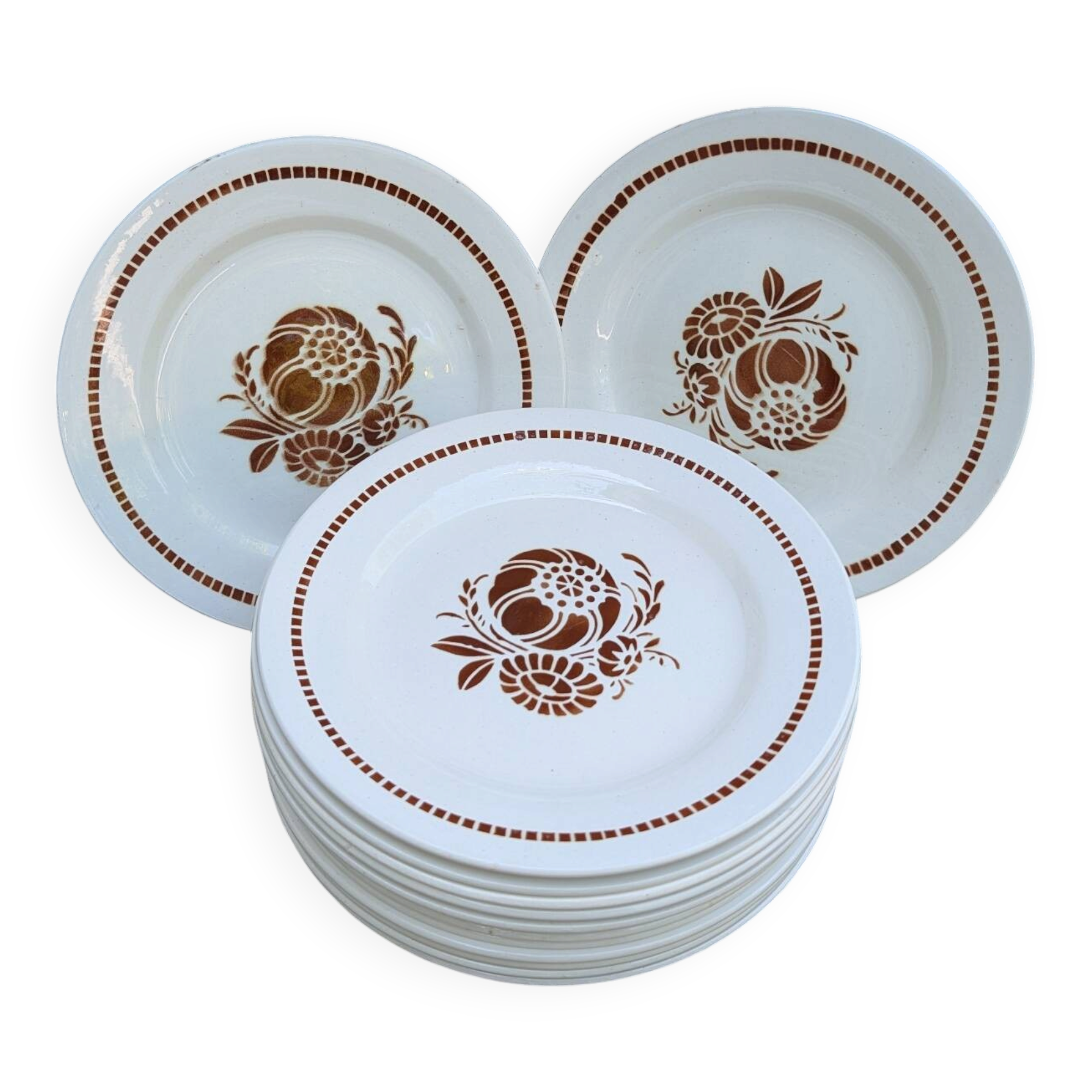 Saint-Amand flat plates Moulin des Loups 1950s