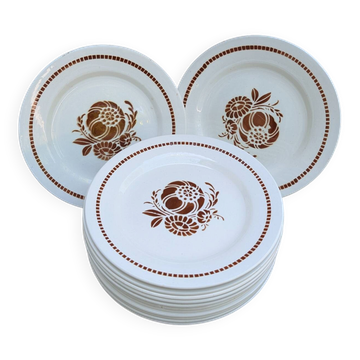 Saint-Amand flat plates Moulin des Loups 1950s