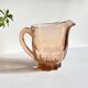 Vintage amber-pink glass pitcher 1 liter