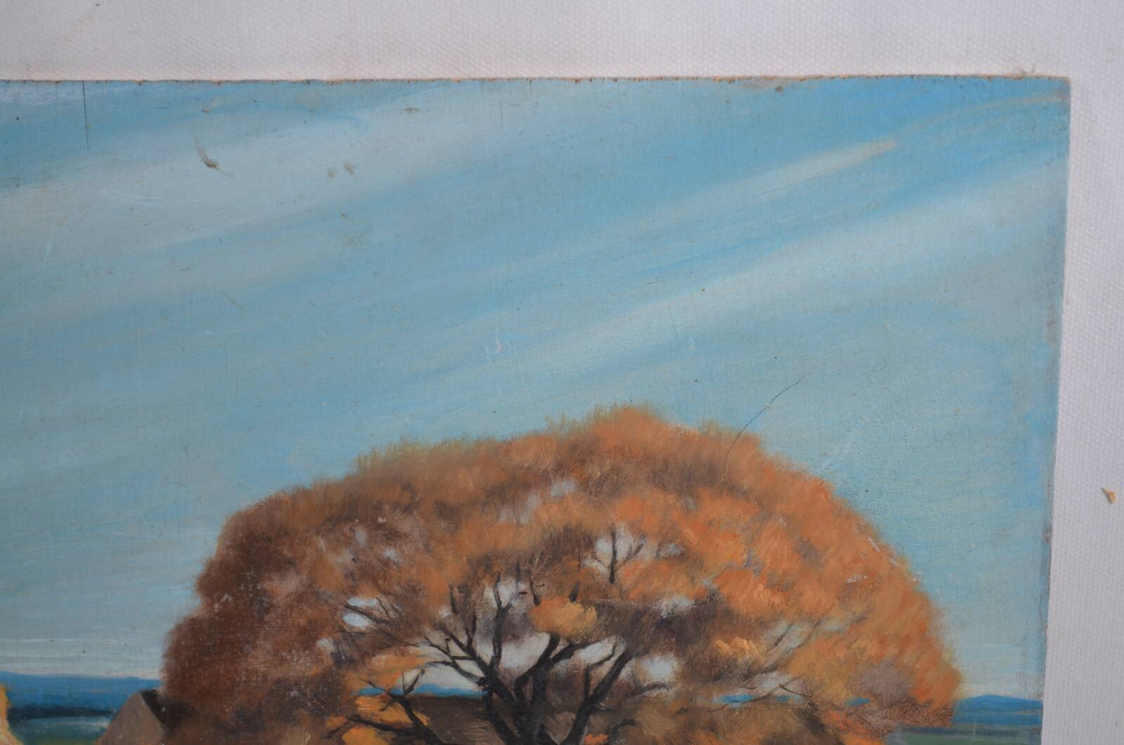 Claude PALLOT (1901-1987) "The hamlet" oil on panel signed