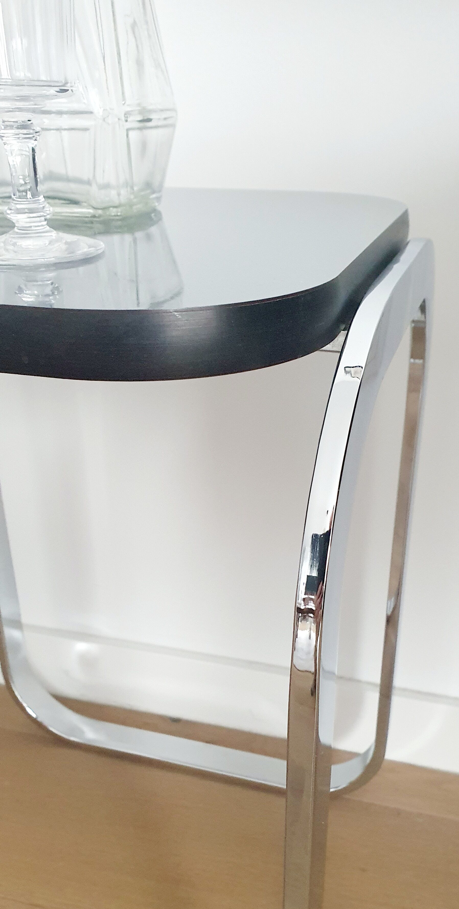 Bauhaus style chrome side table