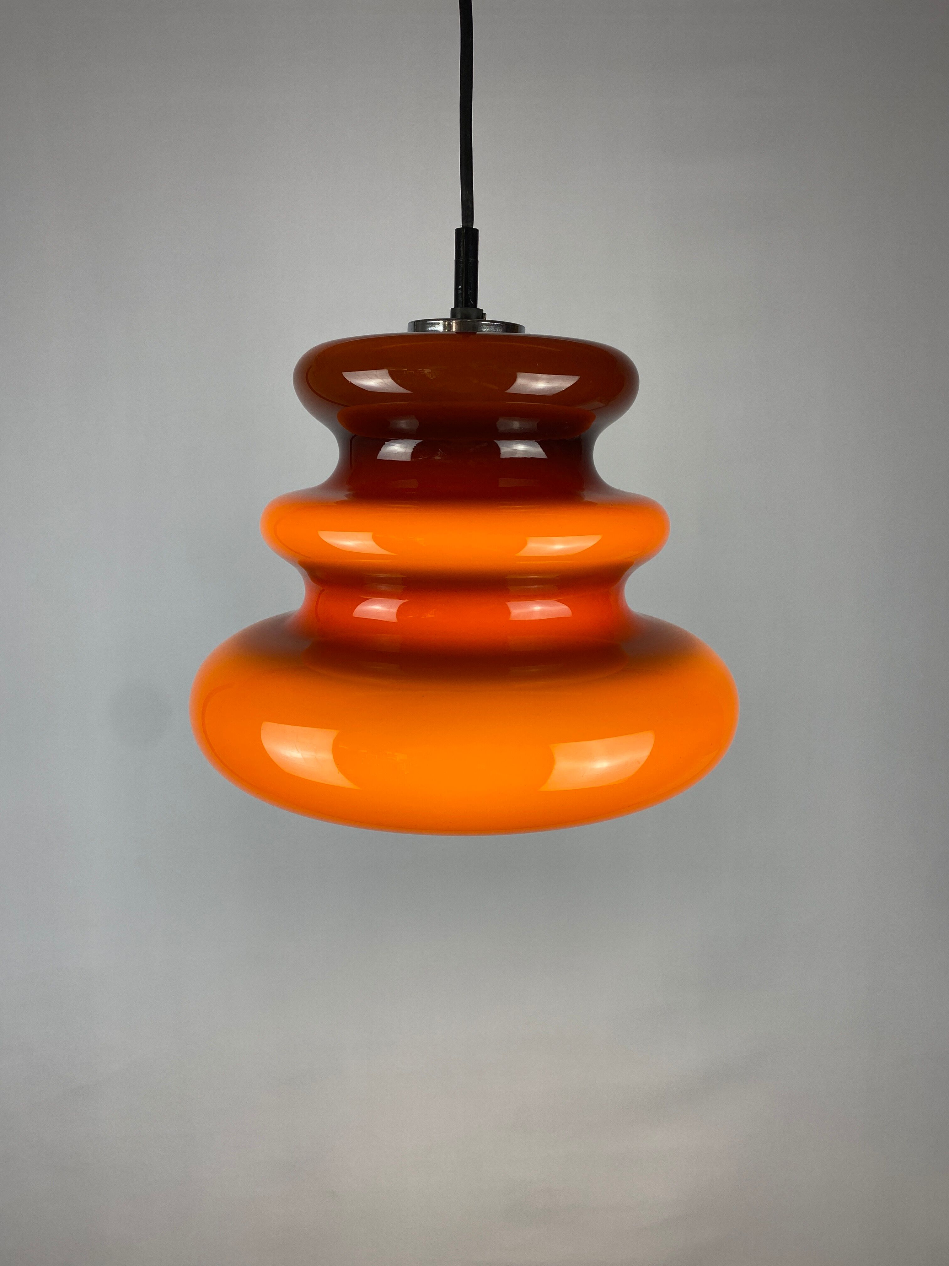 Brown glass pendant light 'AH 1' by Peill et Putzler