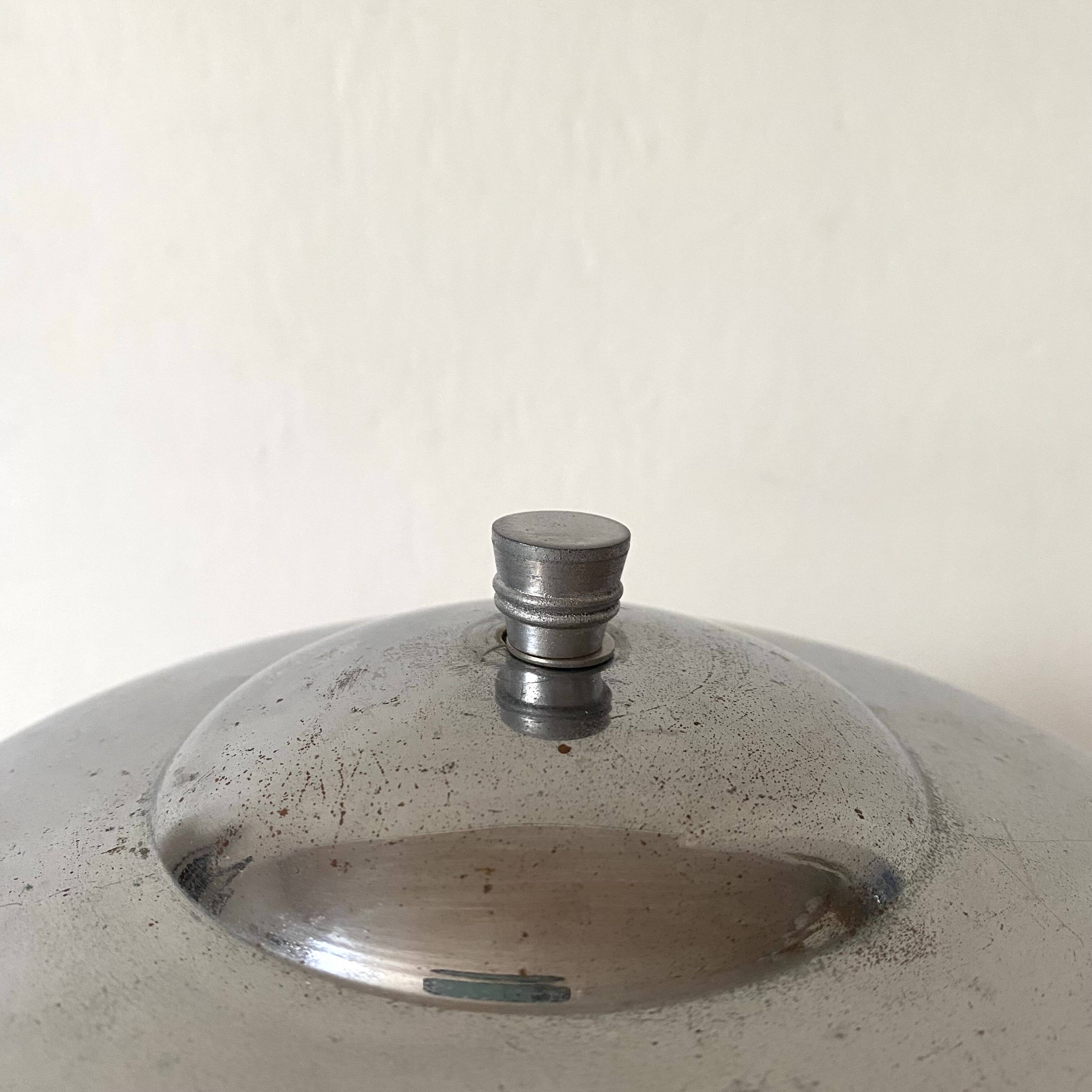 Lampe champignon art déco en bakélite et chrome