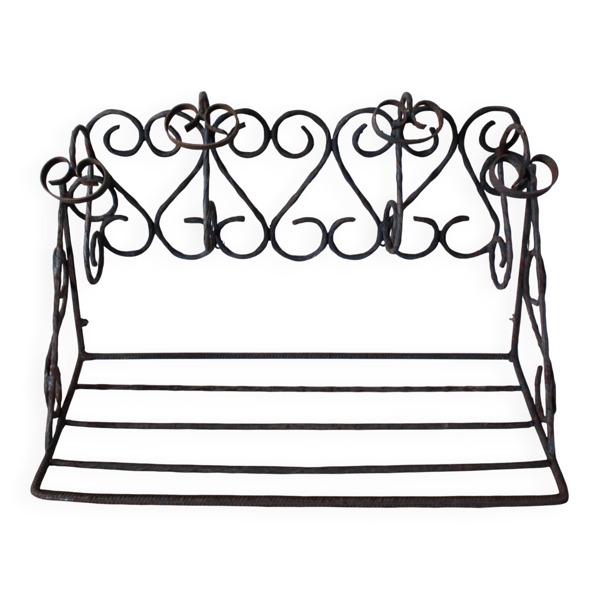 Wrought Iron Flower Planter Shelf