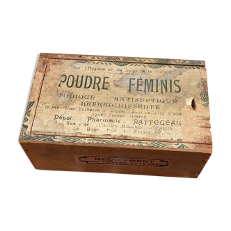 Wooden box Feminis Powder