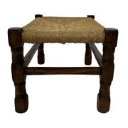 Tabouret vintage en rotin petit tabouret ottoman du milieu du siècle design années 60