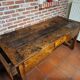 Antique desk accompanied by its chair – first half of the 18th century.