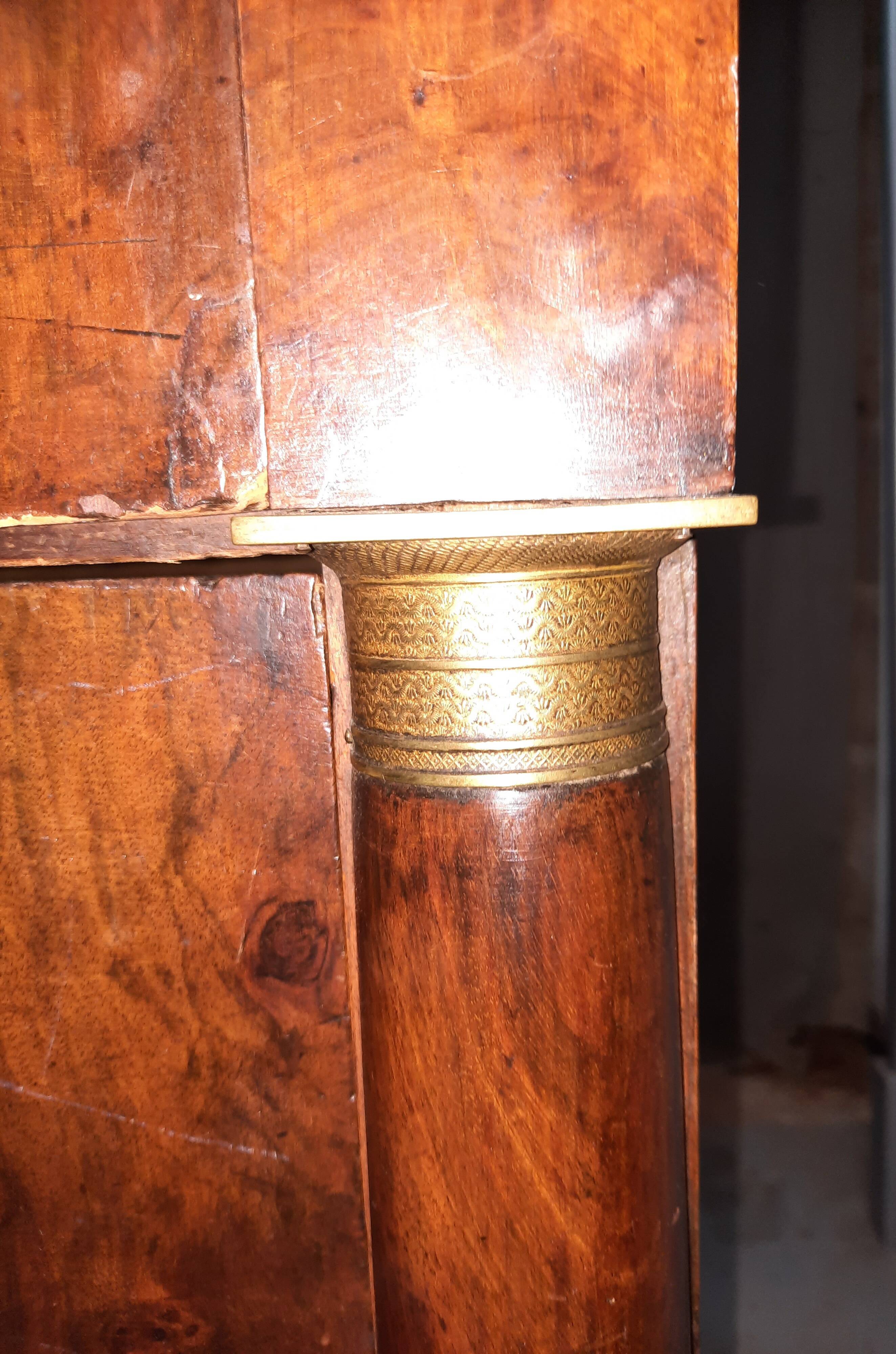 Commode empire en plaquage d acajou