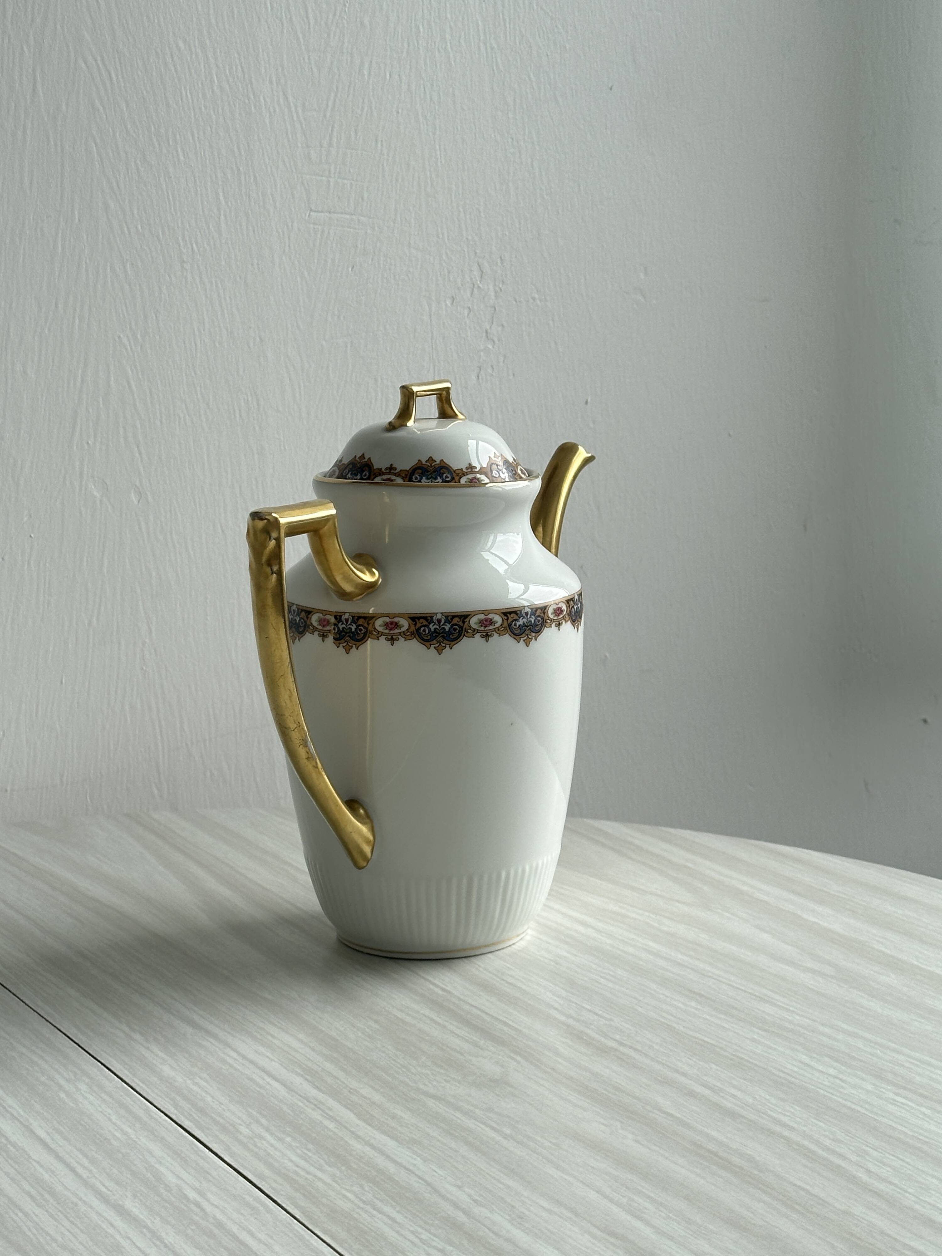 Limoges Vignaud porcelain teapot.
