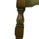 Vintage wooden stool straw seat 70s minimalist design in green