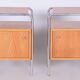 Bauhaus Chrome Bedside Tables attributed to R. Slezák, Former Czechoslovakia, 1930s, Set of 2