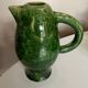 XL vase pitcher in green glazed clay Vallauris 1960