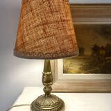 Golden brass table lamp
