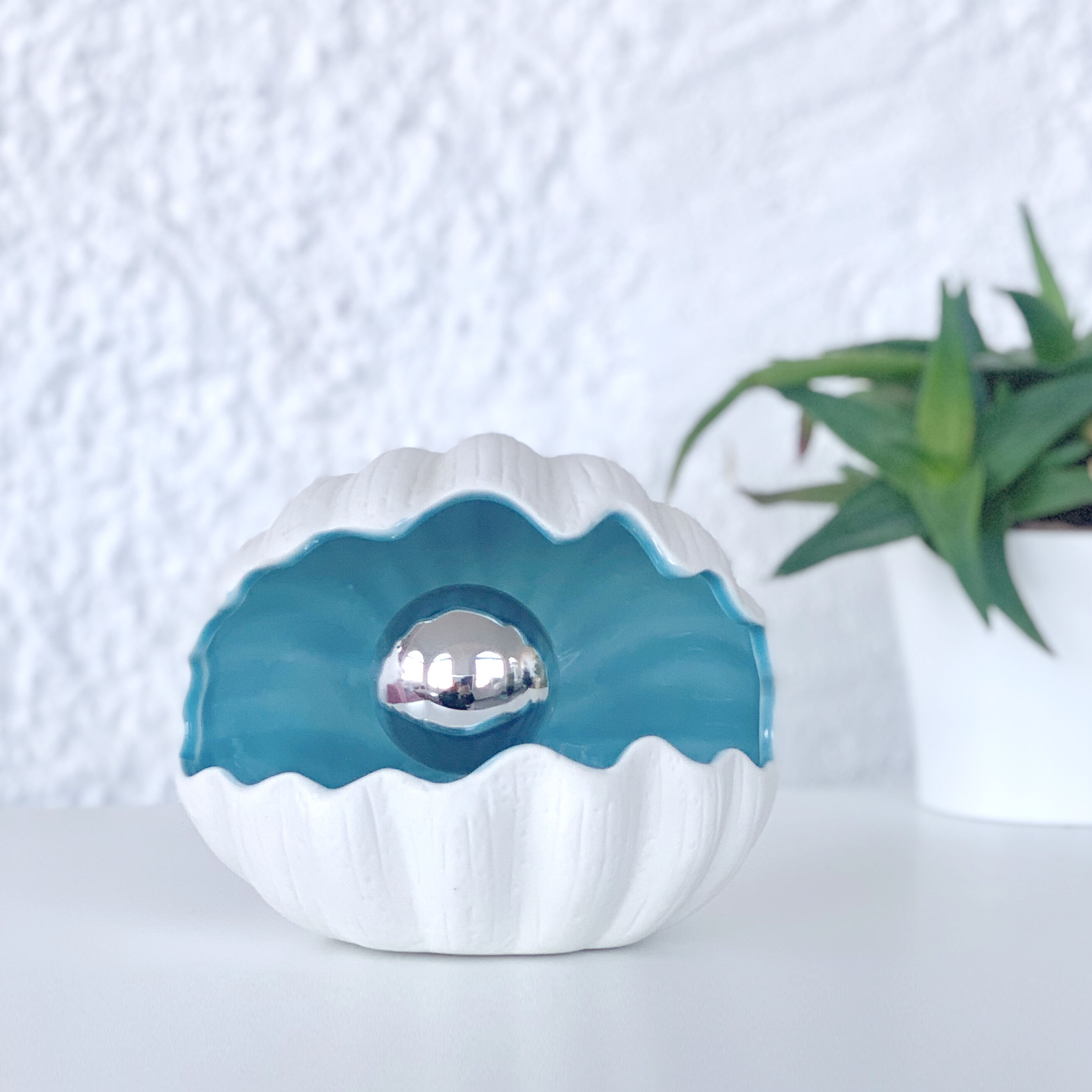 Lampe coquillage en céramique
