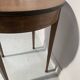 Round Louis XVI style pedestal table in marquetry wood, 20th century