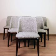 Ensemble de 6 chaises de salle à manger couleur sucre brun granola