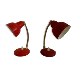 Duo vintage casserole lamps