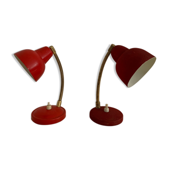 Duo vintage casserole lamps