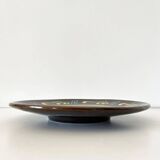 Large brown ceramic platter, 1960