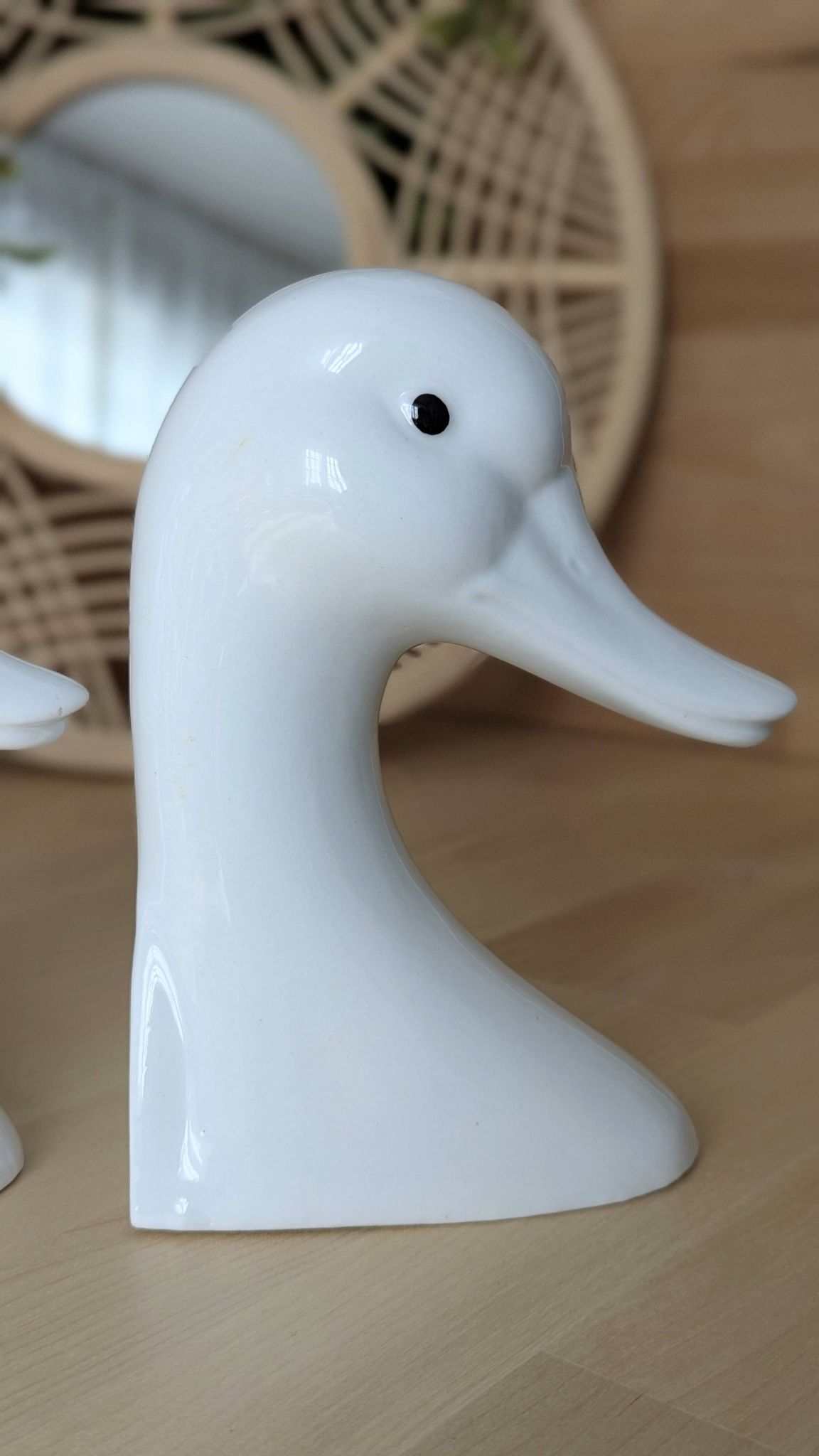 Paire de serre-livres canards vintage