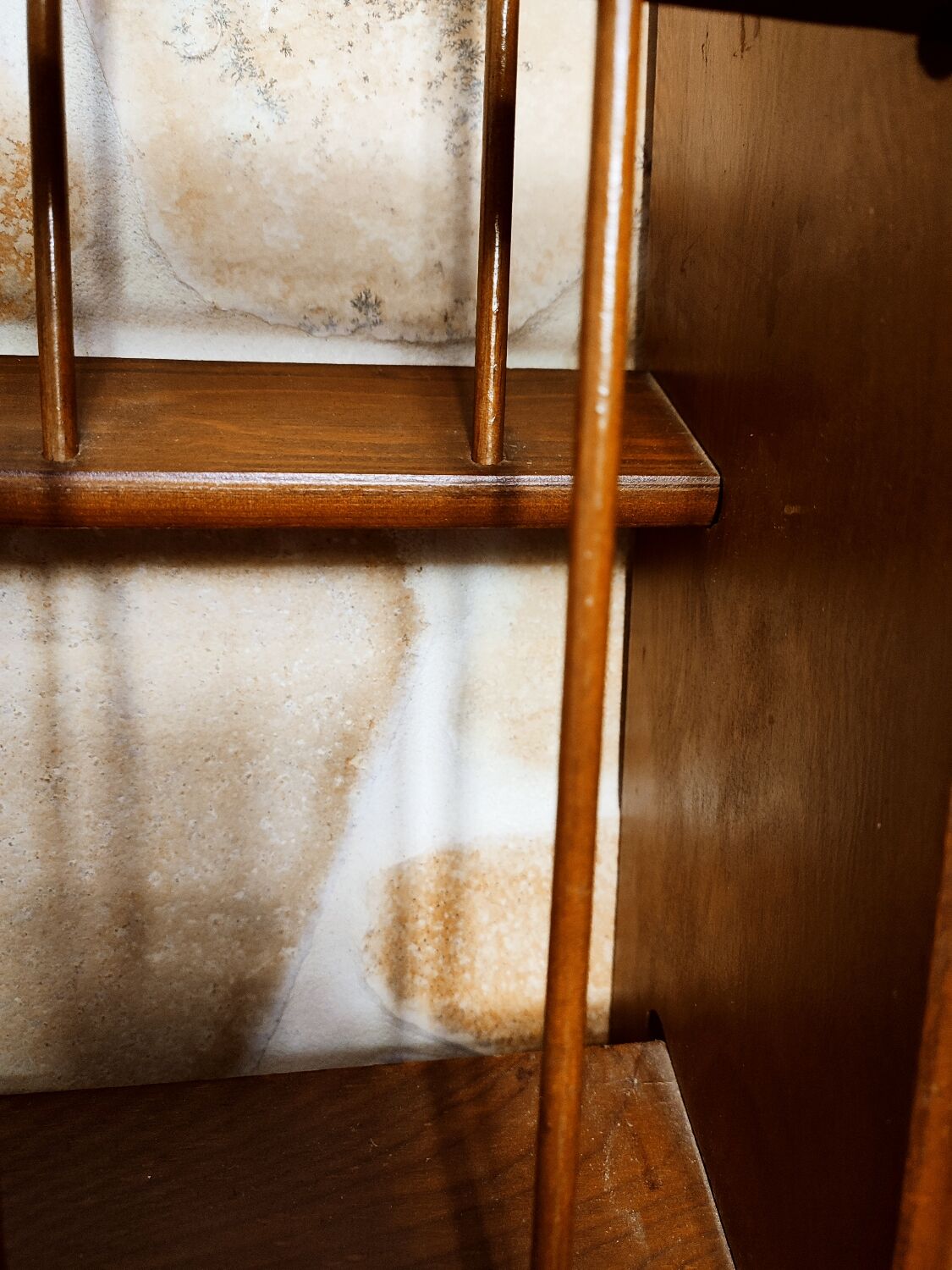 Wooden wall review holder