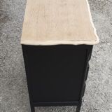 Commodity 3 drawers style louis XV black