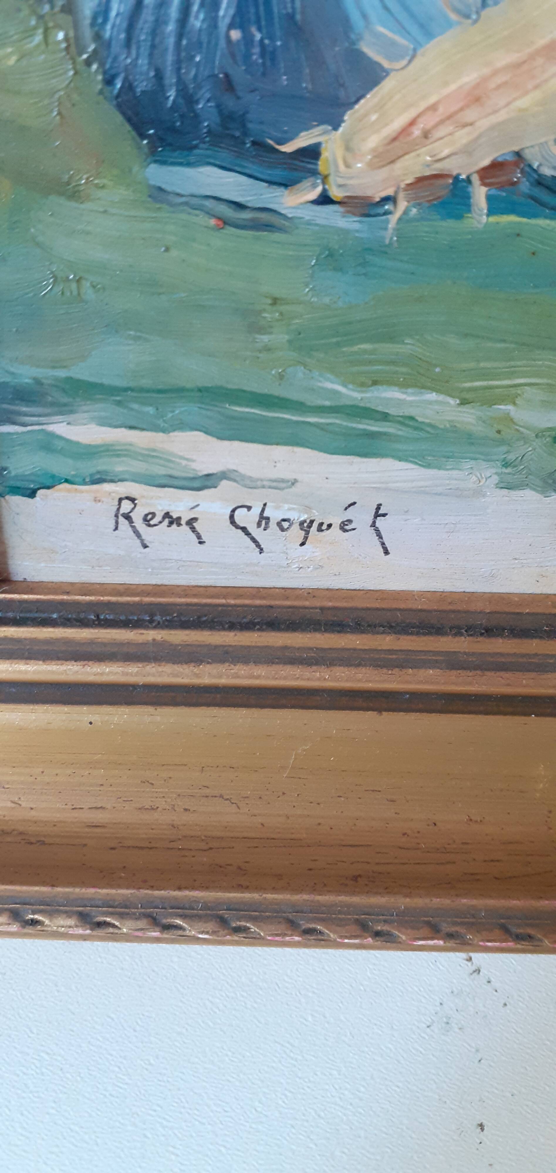 Tableau scène de vannerie