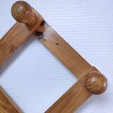 Vintage solid pine accordion coat rack