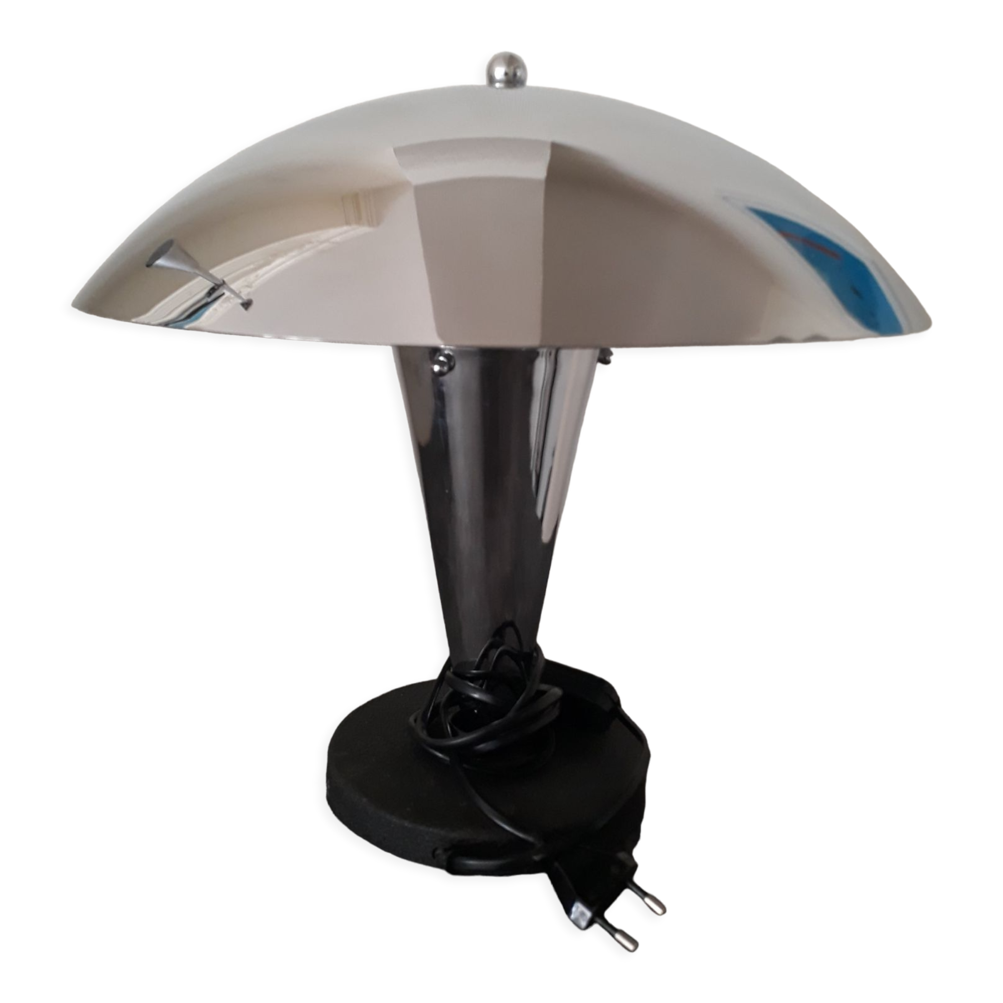 Chrome mushroom lamp 1970