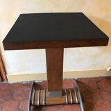 Old vintage wooden metal bistro table 40/50