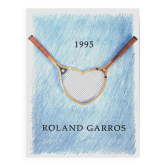 Affiche officielle Roland Garros 1995 par Donald Lipski