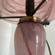 Vintage pink glass table lamp – Mushroom shade and base in