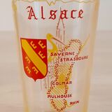 6 orangeade glasses - lemonade - water - regional theme - vintage