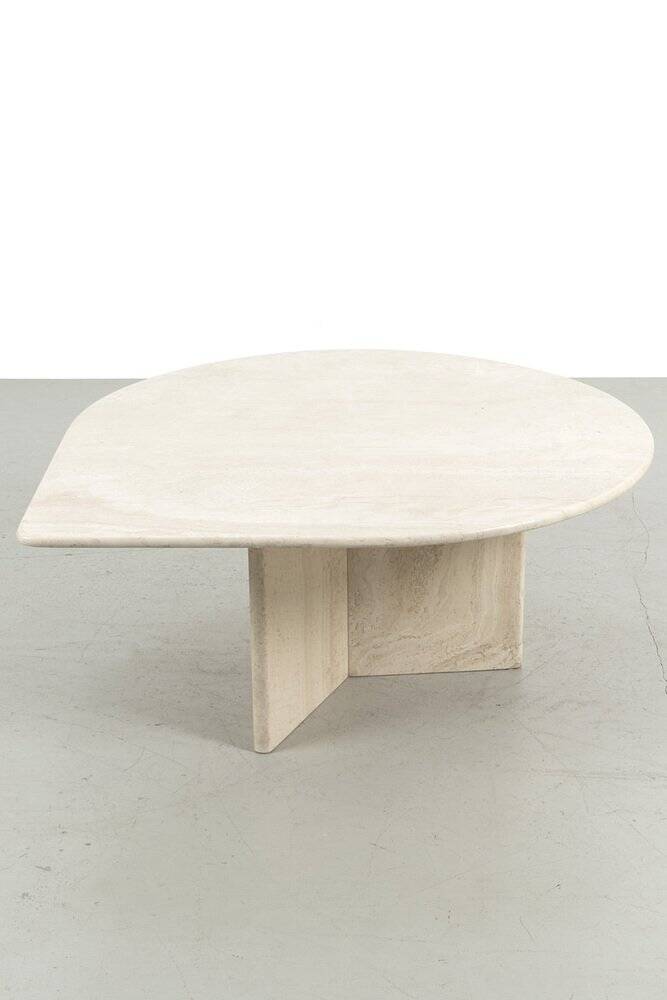 Table basse en travertin vintage