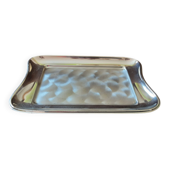 Silver metal butter dish