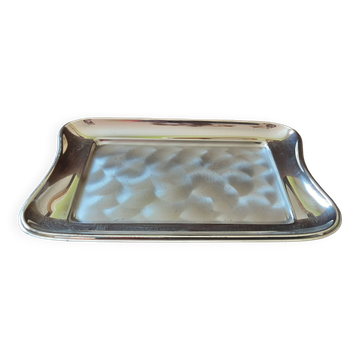 Silver metal butter dish